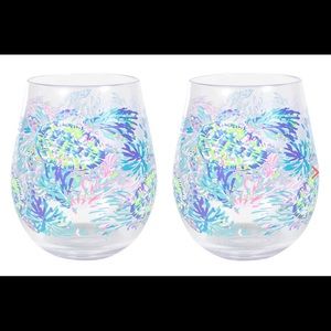 LILY PULITZER Acrylic Wine Glass Set